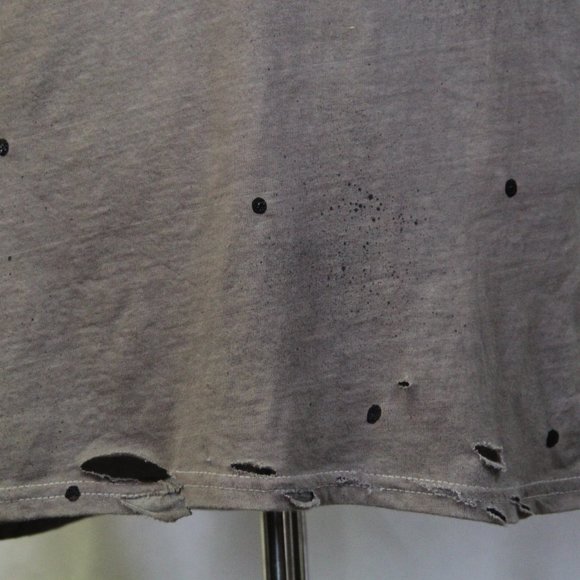 Skull T-shirt Handmade Distressed Destroyed Ripped - Picture 3 of 3